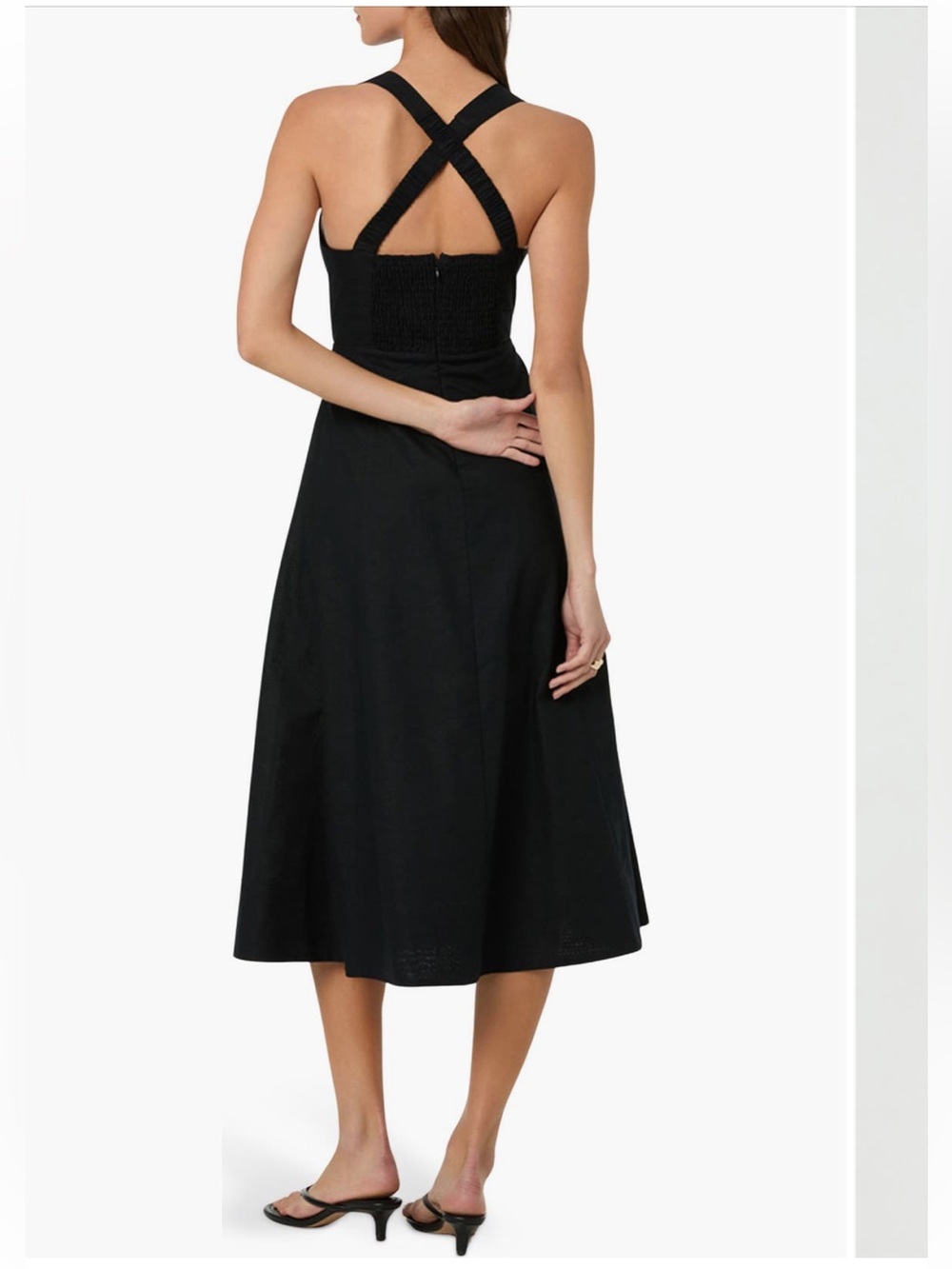 WORN ONCE - ASTR THE LABEL Cross Back Sleeveless Midi Dress - Picture 3 of 4
